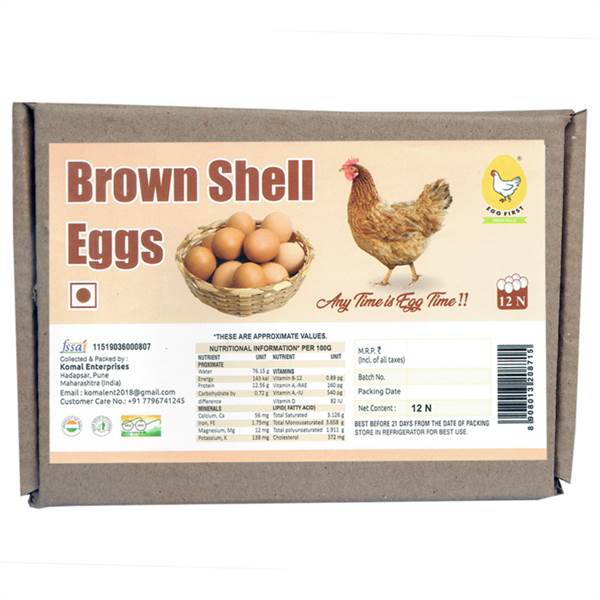 Egg First Brown Eggs Pack Of 12N